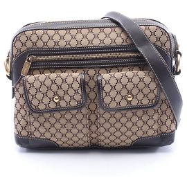 Céline Bolsa de Ombro Celine Macadam Marrom Bege