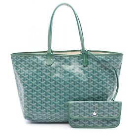 Goyard Saint Louis PM Tote Bag/Handbag Brown White Green