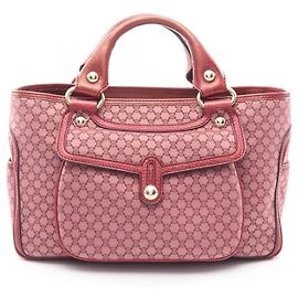 Céline Celine Boogie Bag Macadam Handbag Dark red