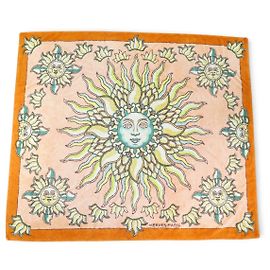 Hermès TOALLA DE PLAYA HERMES SOLEIL 140 x 170CM TOALLA DE ALGODÓN Naranja