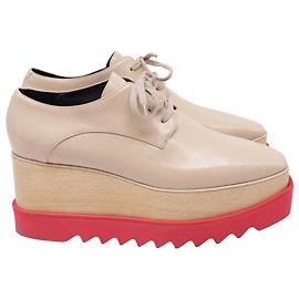 Stella Mc Cartney Baskets Derby Elyse de Stella McCartney en similicuir beige Multicolore