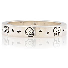 Gucci Sterling Silver Ghost Ring - Size 9 1/2 Silvery Metallic
