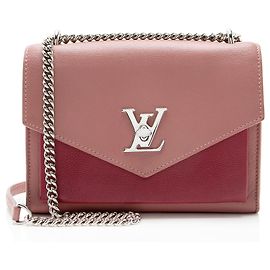 Bolsa de ombro Louis Vuitton em couro de vitelo Mylockme BB Rosa