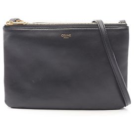 Céline Borsa a tracolla in pelle Celine TRIO SMALL Nero