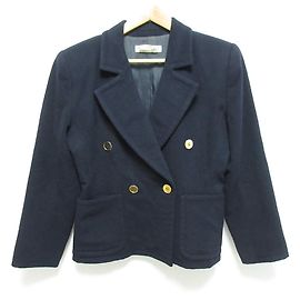 Blazer in lana Yves Saint Laurent Blu Blu navy