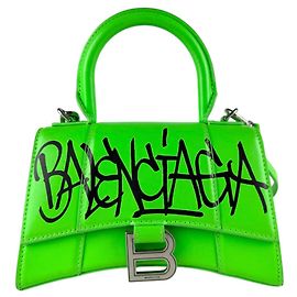 Sac à main en cuir vert Balenciaga Vert