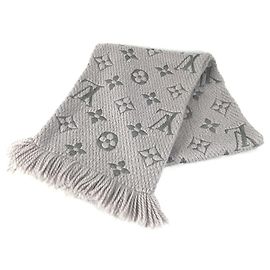Sciarpa con frange Logomania Louis Vuitton Marrone