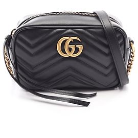 Mini sac matelassé Gucci GG Marmont Noir