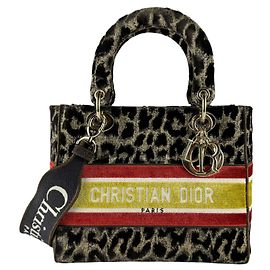 Sac à main Christian Dior Lady Delight Marron Orange Jaune