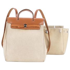 Hermès Hermes Herbag Ad Replacement Backpack Brown Beige