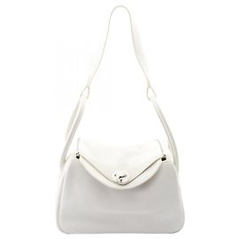 Hermès Bolsa de ombro Hermes Lindy 26 em branco Branco