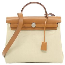 Hermès Hermes Herbag Zip PM Handbag Red Beige