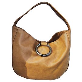 Séquoia Bolsa de mão em couro marrom Marrom