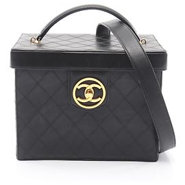 Chanel Bicolore Coco Mark 2-Way Handbag Black