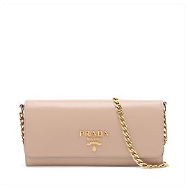 Cartera con correa de cadena Vitello Move de Prada Rosa