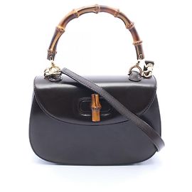Gucci Bamboo 2-Way Handbag Black
