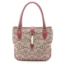 Bolsa Gucci New Jackie Horsebit Bege Bordeaux