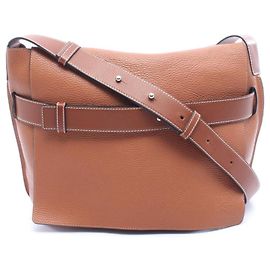 Borsa a tracolla in pelle marrone Loewe Marrone