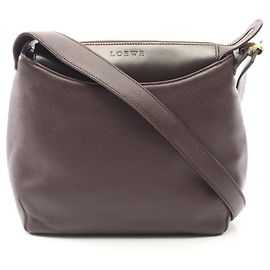 Bolsa de ombro em couro marrom Loewe Marrom