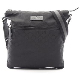 Borsa a Spalla Gucci GG Pattern Nero