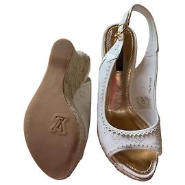 Louis Vuitton Keilabsatz-Espadrilles Weiß Weiß
