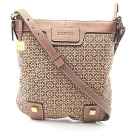 Loewe Anagram Shoulder Bag Brown Beige
