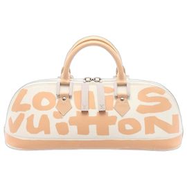 Louis Vuitton Alma Horizontal Monogram Graffiti Handtasche Weiß Beige