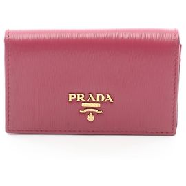 Prada Pink Leather Card Case Pink