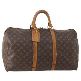 LOUIS VUITTON Bolsa Boston Monogram Keepall 50 M41426 LV Auth 152781 Monograma