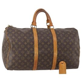LOUIS VUITTON Bolsa Boston Monogram Keepall 50 M41426 LV Auth bs34609 Monograma