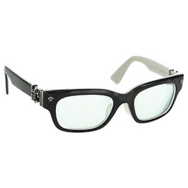 Occhiali da sole Chrome Hearts BS Flare BANGADANG II plastica Nero Auth 176795SM Nero