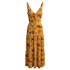 A.L.C. Maxikleid mit gelbem Multi Rae Blumenprint Gelb