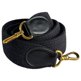 Hermès Tracolla in pelle e tessuto nero Nero