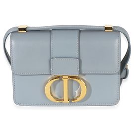 Borsa Christian Dior Micro 30 Montaigne in pelle di vitello Box blu liscia Blu
