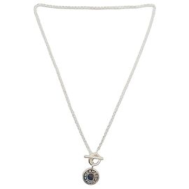 Hermès Collana in argento H Ex-Libris Altro Silver hardware