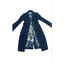 Paul Smith long black coat with Café Greco print Black Multiple colors