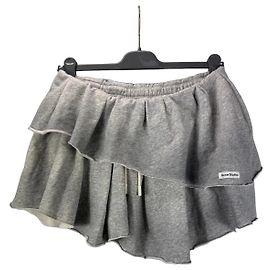 Acne Studios Saia curta com babados cinza Cinza