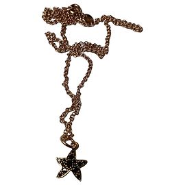 Colar Dodo Pomellato Essentials Ouro Rosa e Estrela Diamantes Negros Preto Rosa