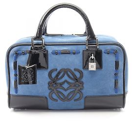 Loewe Amazona 28 Handbag Black Blue