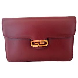 Gucci Pochette en Cuir Bordeaux Bordeaux