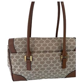 Autre Marque Roberta di Camerino Monogram Canvas Handtasche Braun Beige