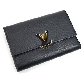 Portafoglio Louis Vuitton Portefeuille Capucines Compact Tri-fold Wallet D'oro