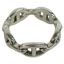 Hermès HERMES Enchainée Band Ring Silvery