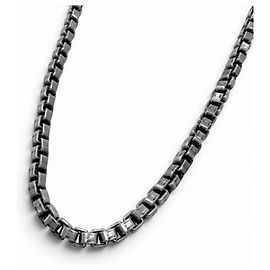 Collar de cadena plateada Louis Vuitton 2024 Modelo M02027 Plata
