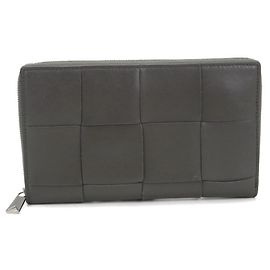 Cartera larga gris Bottega Veneta Castaño