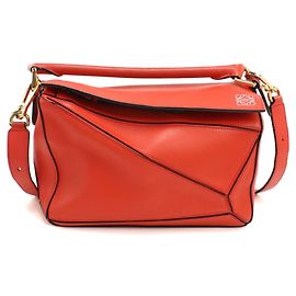 Loewe 2WAY Puzzle Handbag Red