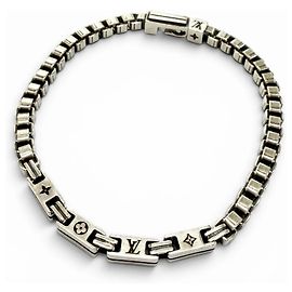 Louis Vuitton Silver Charm Bracelet Silvery