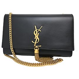 Bolsa de Alça de Corrente Yves Saint Laurent Classic Kate Preto