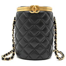 Borsa a tracolla Chanel Vanity da donna Nero