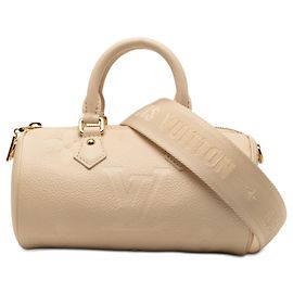 Louis Vuitton Beige Monogram Empreinte Giant Papillon BB Beige